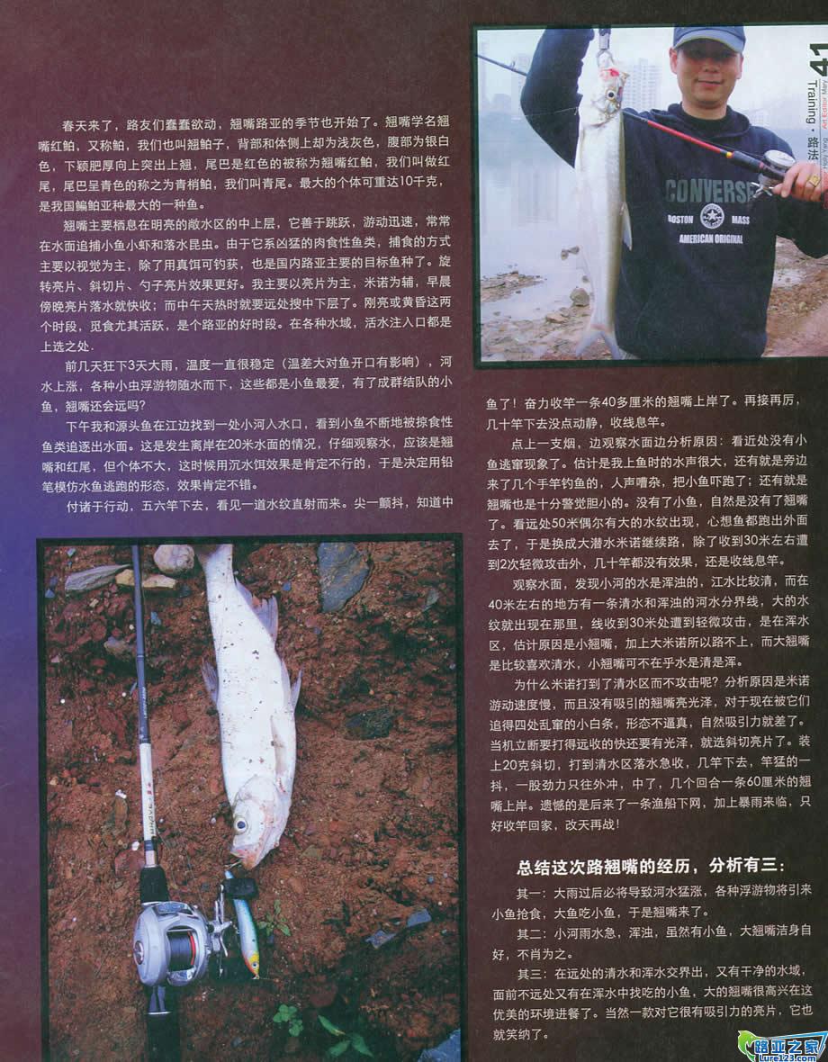 翘嘴路亚的经验分享